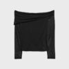Asymmetrisches Tüll-T-Shirt