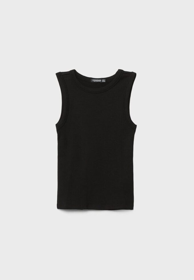 B04 Basics Tailliertes, ärmelloses Oberteil B04 Basics Tailliertes, ärmelloses Oberteil
