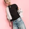 B06 Basics T-Shirt mit überschnittenen Schultern