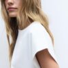 B06 Basics T-Shirt mit überschnittenen Schultern