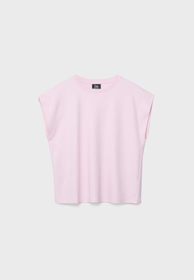 B06 Basics T-Shirt mit überschnittenen Schultern
