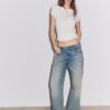 Baggy-Jeans mit mittlerer Leibhöhe