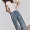 Baggy-Jeans mit mittlerer Leibhöhe