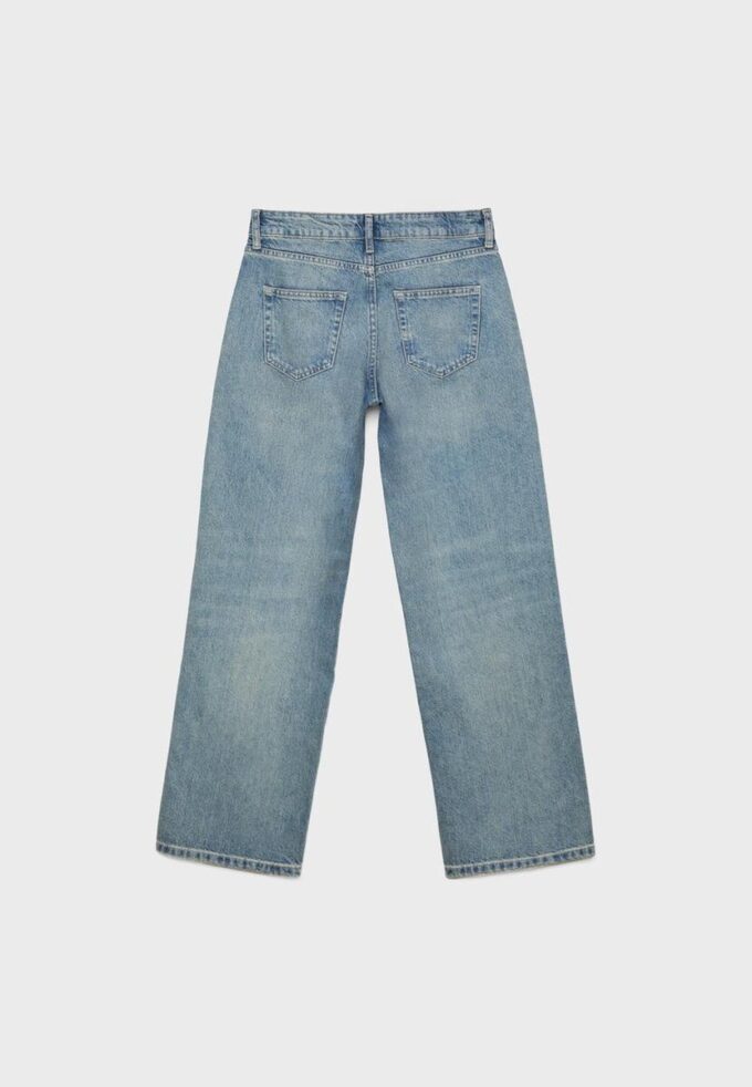 Baggy-Jeans mit mittlerer Leibhöhe