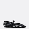 Ballerinas aus Mesh mit Nieten