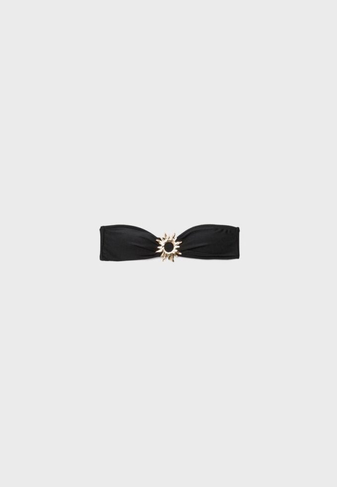 Bandeau-Bikini-Oberteil mit Sonnen-Schnalle Bandeau-Bikini-Oberteil mit Sonnen-Schnalle