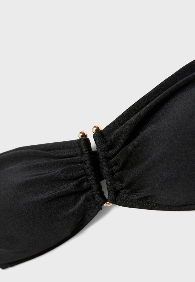 Bandeau-Bikini-Oberteil mit U-Ausschnitt