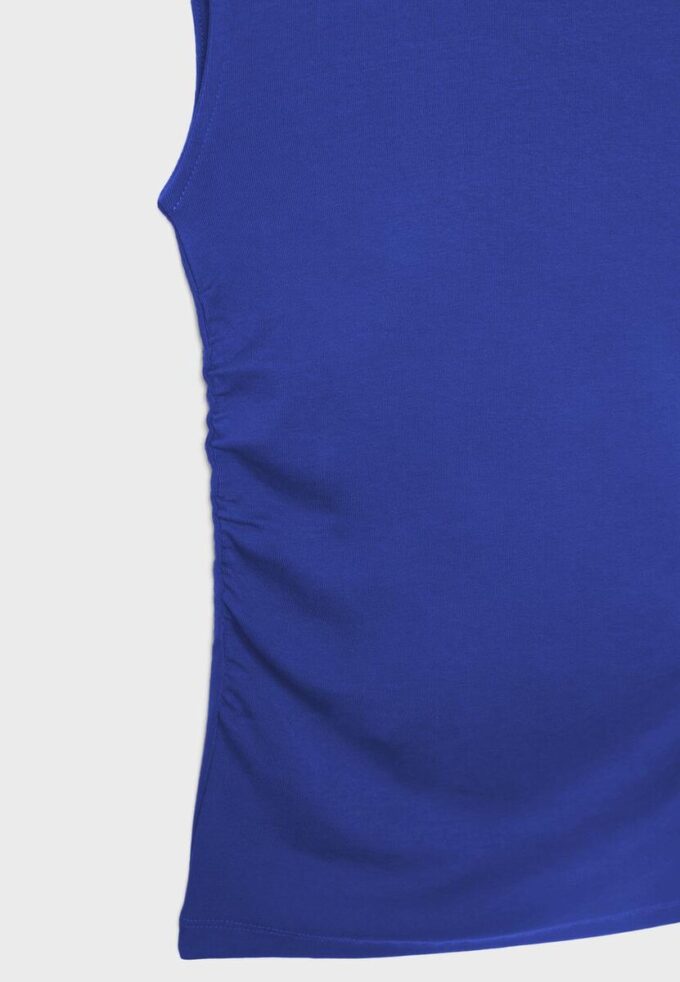 Basics gerafftes, figurbetontes T-Shirt
