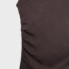 Basics gerafftes, figurbetontes T-Shirt