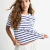 Basics Heavyweight gestreiftes T-Shirt in Regular Fit