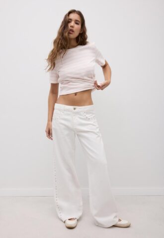 Basics Heavyweight gestreiftes T-Shirt in Regular Fit