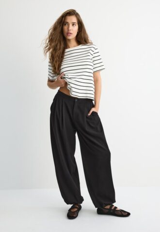 Basics Heavyweight gestreiftes T-Shirt in Regular Fit