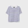 Basics Heavyweight gestreiftes T-Shirt in Regular Fit