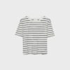Basics Heavyweight gestreiftes T-Shirt in Regular Fit