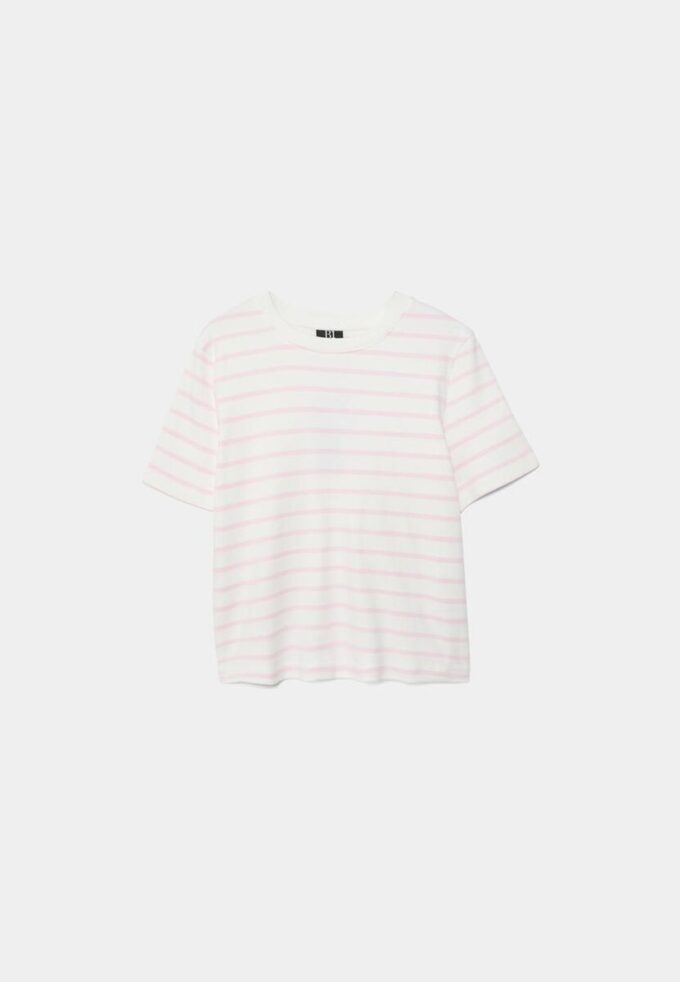 Basics Heavyweight gestreiftes T-Shirt in Regular Fit