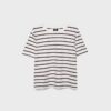 Basics Heavyweight gestreiftes T-Shirt in Regular Fit