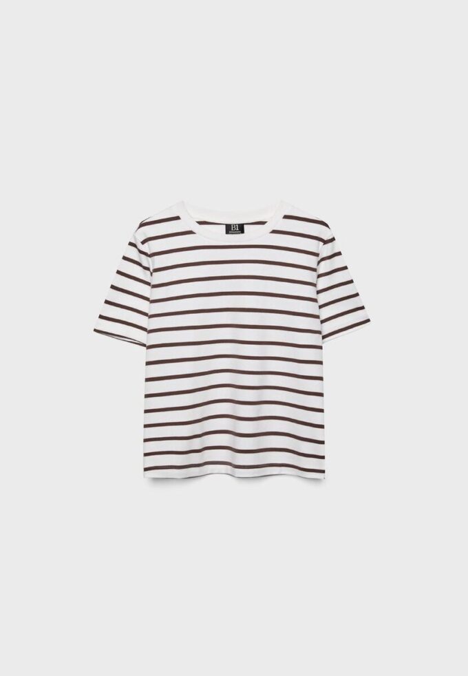 Basics Heavyweight gestreiftes T-Shirt in Regular Fit
