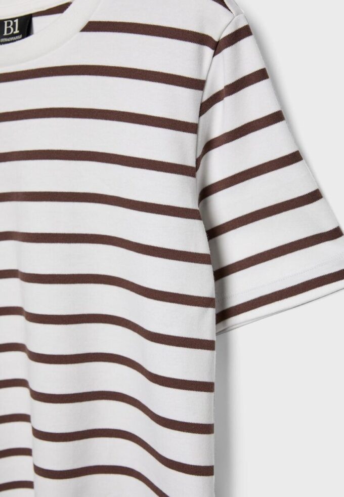 Basics Heavyweight gestreiftes T-Shirt in Regular Fit