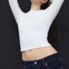Basics-Langarm-T-Shirt aus Baumwolle