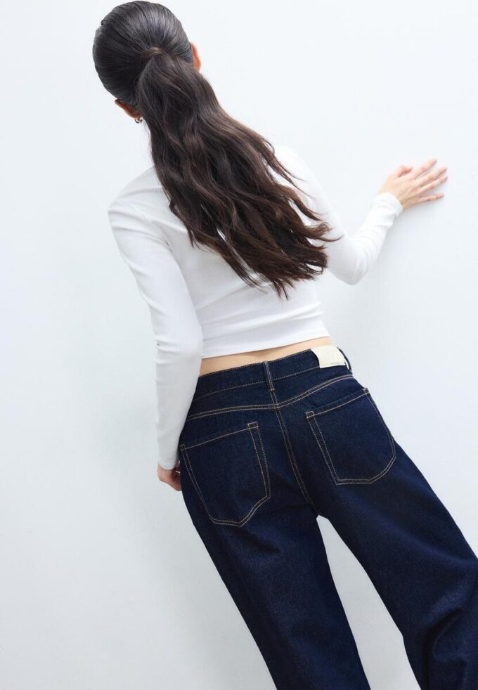 Basics-Langarm-T-Shirt aus Baumwolle