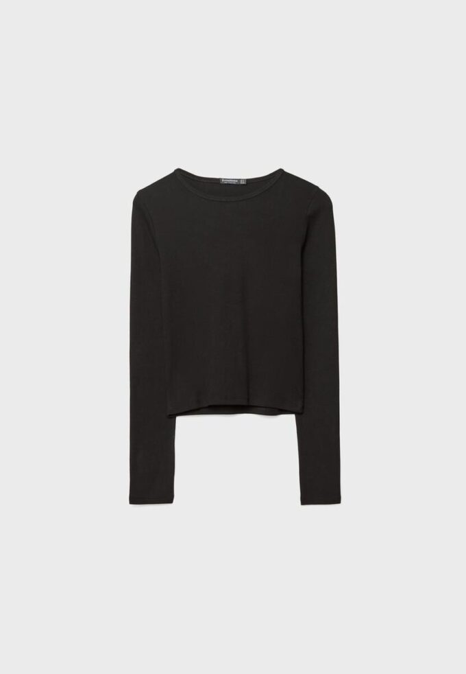 Basics-Langarm-T-Shirt aus Baumwolle