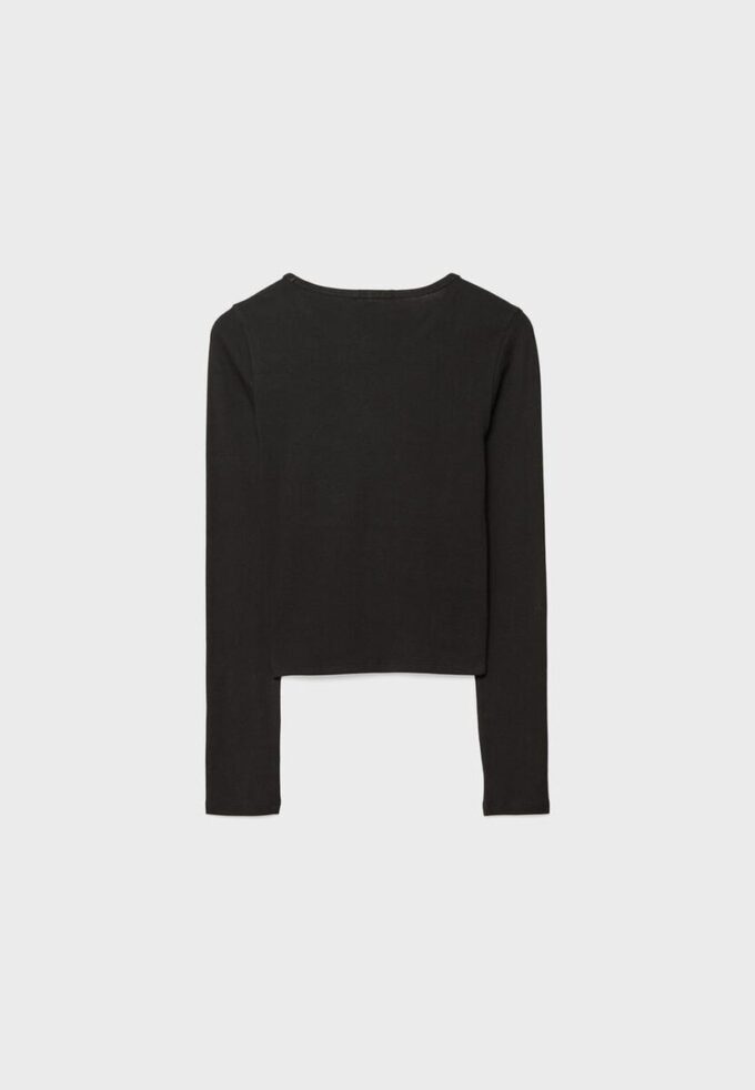 Basics-Langarm-T-Shirt aus Baumwolle