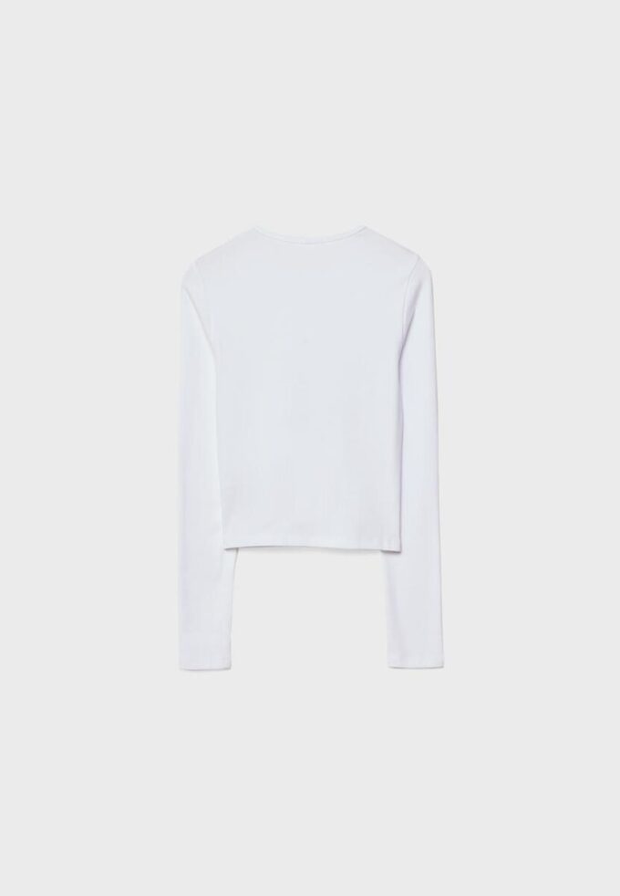 Basics-Langarm-T-Shirt aus Baumwolle
