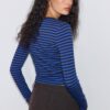 Basics-Langarm-T-Shirt aus Baumwolle mit Streifen