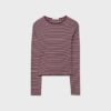 Basics-Langarm-T-Shirt aus Baumwolle mit Streifen