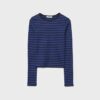 Basics-Langarm-T-Shirt aus Baumwolle mit Streifen