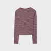 Basics-Langarm-T-Shirt aus Baumwolle mit Streifen