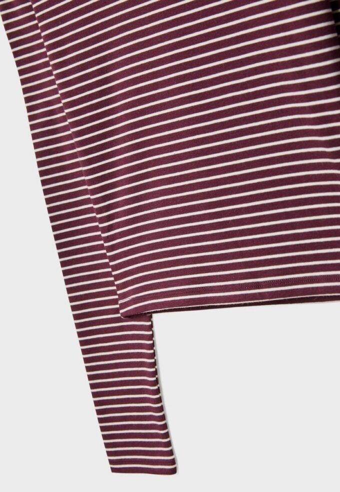 Basics-Langarm-T-Shirt aus Baumwolle mit Streifen
