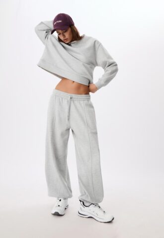 Basics-Sweatshirt mit schulterfreiem Ausschnitt