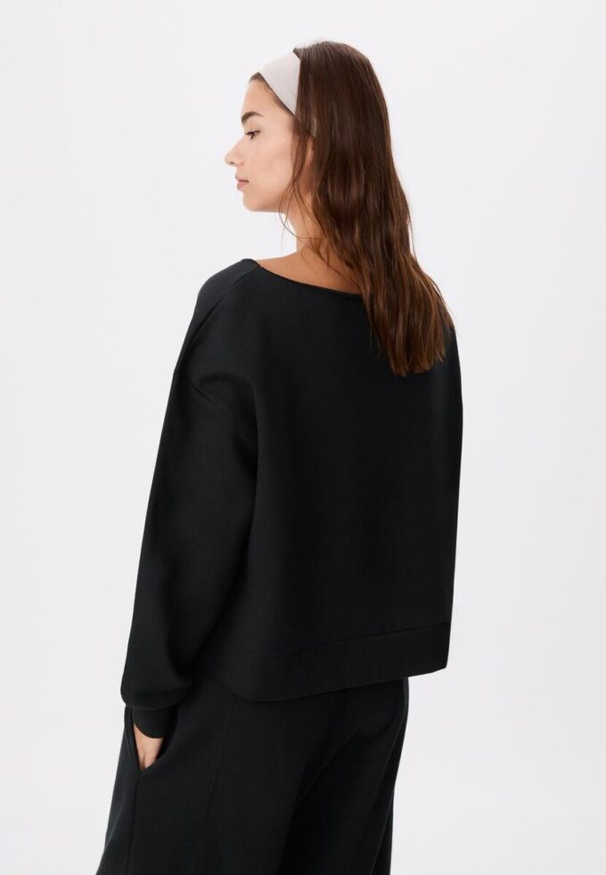 Basics-Sweatshirt mit schulterfreiem Ausschnitt Basics-Sweatshirt mit schulterfreiem Ausschnitt