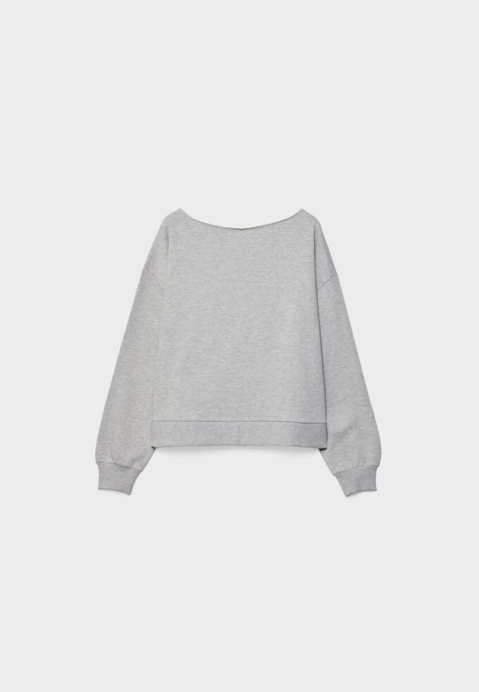 Basics-Sweatshirt mit schulterfreiem Ausschnitt Basics-Sweatshirt mit schulterfreiem Ausschnitt