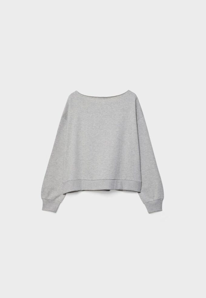Basics-Sweatshirt mit schulterfreiem Ausschnitt Basics-Sweatshirt mit schulterfreiem Ausschnitt