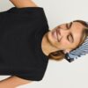 Basics-T-Shirt mit gepolsterten Schultern