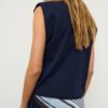 Basics-T-Shirt mit gepolsterten Schultern Basics-T-Shirt mit gepolsterten Schultern