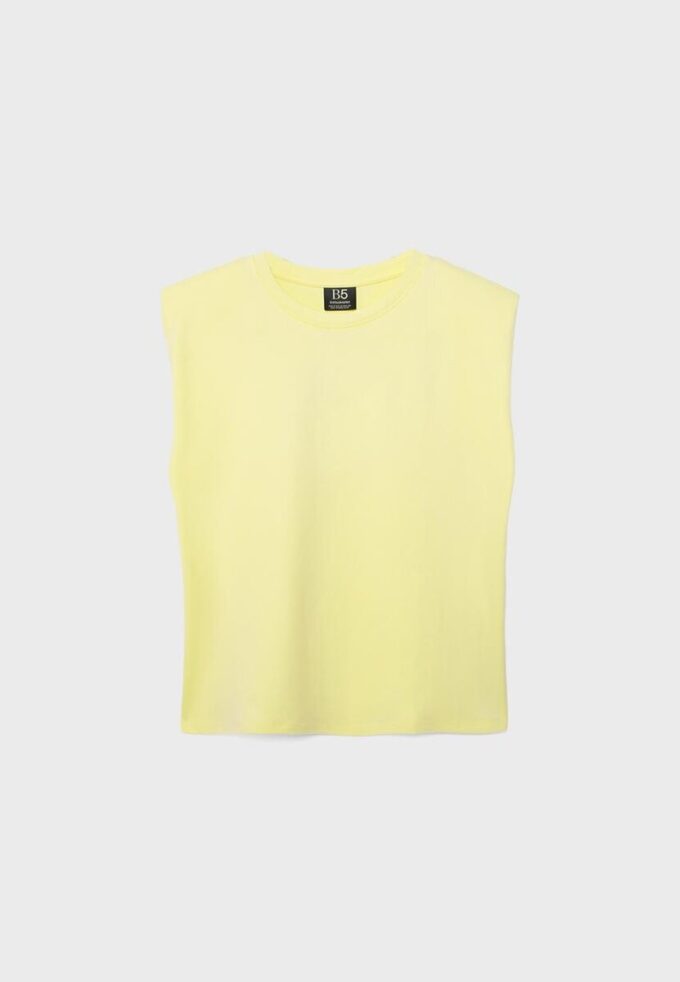 Basics-T-Shirt mit gepolsterten Schultern Basics-T-Shirt mit gepolsterten Schultern