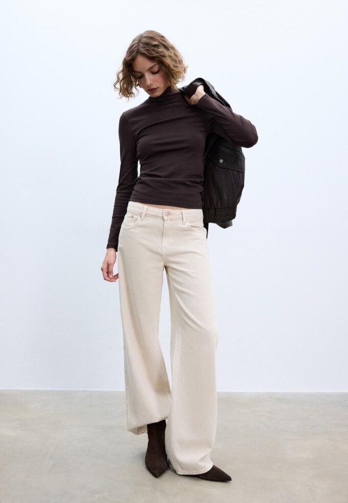 Basics T-Shirt mit hohem Kragen Basics T-Shirt mit hohem Kragen