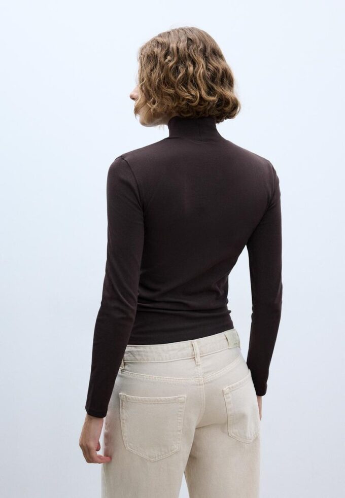 Basics T-Shirt mit hohem Kragen Basics T-Shirt mit hohem Kragen