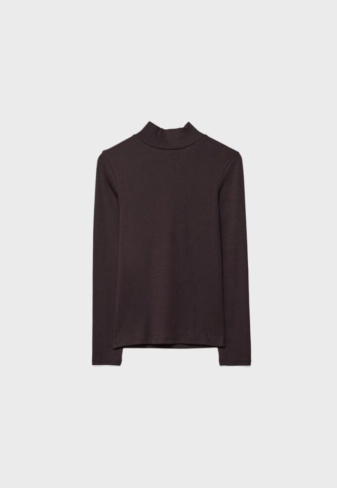 Basics T-Shirt mit hohem Kragen Basics T-Shirt mit hohem Kragen