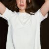 Basics-T-Shirt mit normaler Passform und schwerem Stoff