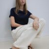 Basics-T-Shirt mit normaler Passform und schwerem Stoff Basics-T-Shirt mit normaler Passform und schwerem Stoff