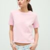 Basics-T-Shirt mit normaler Passform und schwerem Stoff Basics-T-Shirt mit normaler Passform und schwerem Stoff