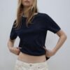 Basics-T-Shirt mit normaler Passform und schwerem Stoff Basics-T-Shirt mit normaler Passform und schwerem Stoff