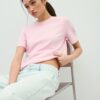 Basics-T-Shirt mit normaler Passform und schwerem Stoff Basics-T-Shirt mit normaler Passform und schwerem Stoff