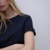 Basics-T-Shirt mit normaler Passform und schwerem Stoff Basics-T-Shirt mit normaler Passform und schwerem Stoff