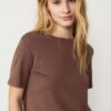 Basics-T-Shirt mit normaler Passform und schwerem Stoff Basics-T-Shirt mit normaler Passform und schwerem Stoff