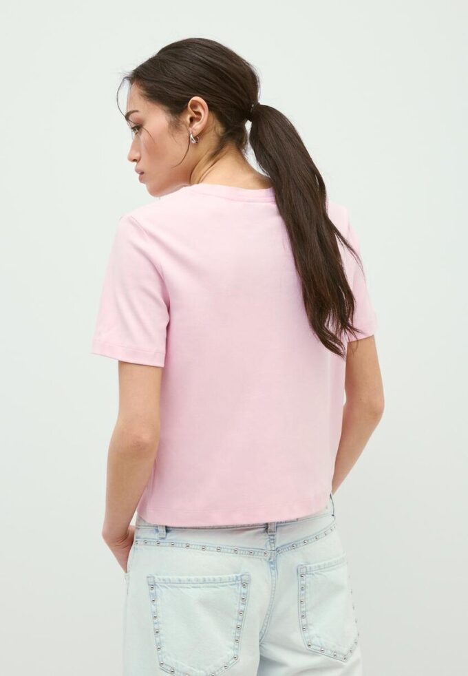 Basics-T-Shirt mit normaler Passform und schwerem Stoff Basics-T-Shirt mit normaler Passform und schwerem Stoff